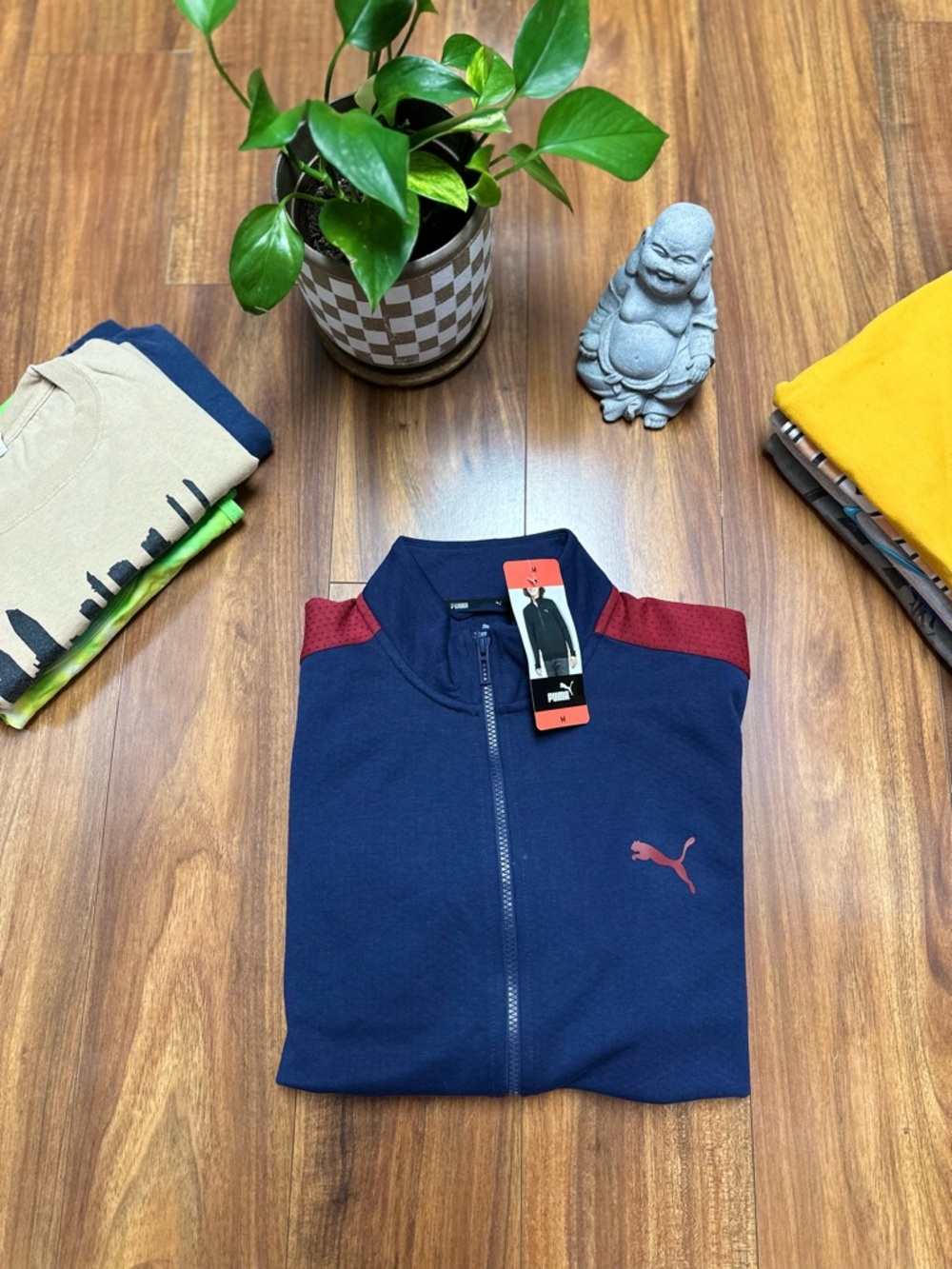 🐆PUMA Men's Full-Zip Track Jacket - Navy & Red